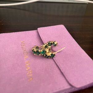 Melinda Maria Emerald Oh She Fancy Emerald Hoops .75”